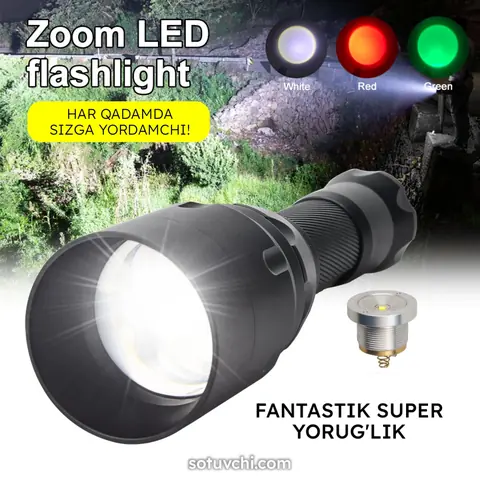 Zoom LED Light yoritish fonari