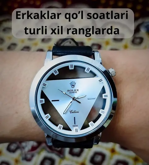 Soat Rolex: uchburchak fasonli korpus, charm remishok