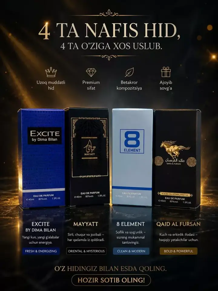 45 ml hajmdagi atir flakonlari