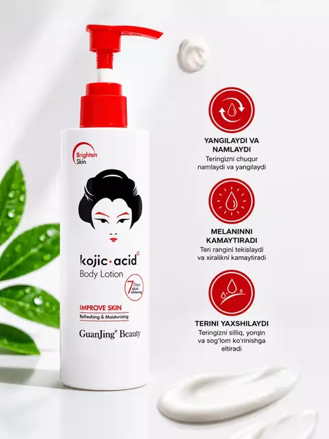 Tana losoni Sunshine Kojic Acid, 230 g — teri rangini tekislash uchun