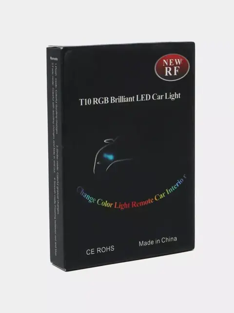 LED RGB gabarit lampalar to‘plami T10, 2 dona, pult bilan