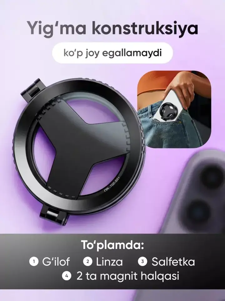 Himoya g‘ilofi va tozalovchi salfetka