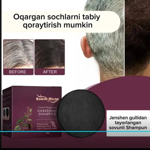 Soch va soqol uchun rang tiklovchi shampun-sovun