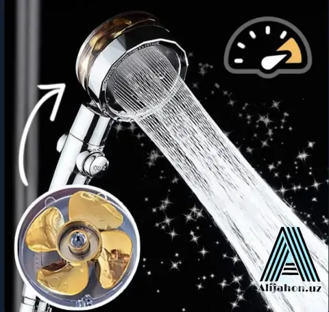 Dush boshchasi SHOWERY ECO — to‘xtatish tugmasi va paxta filtri bilan