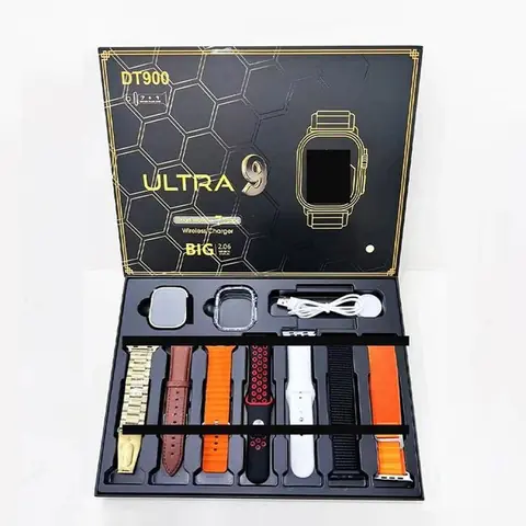 Smart soat DT900 ULTRA 2.0 dyuymli ekran va 7 ta tasma to‘plami