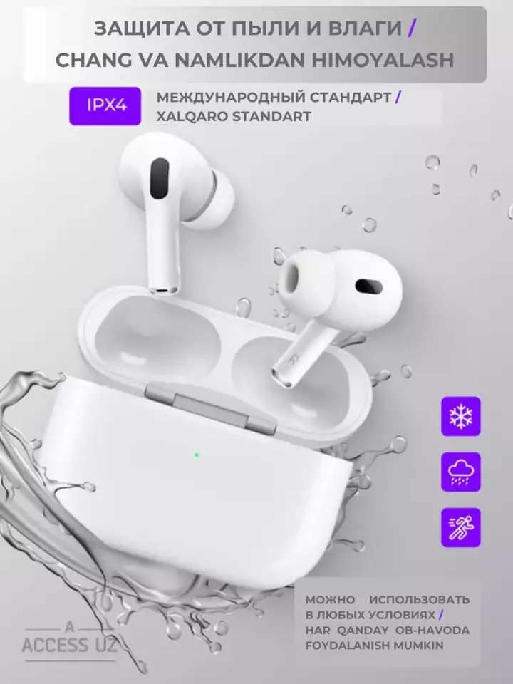 Air Pods Pro quloqchinlari yon tomondan ko‘rinishi