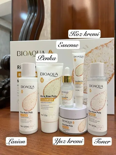 Terini parvarishlash nabori BIOAQUA — guruchli, oqartiruvchi