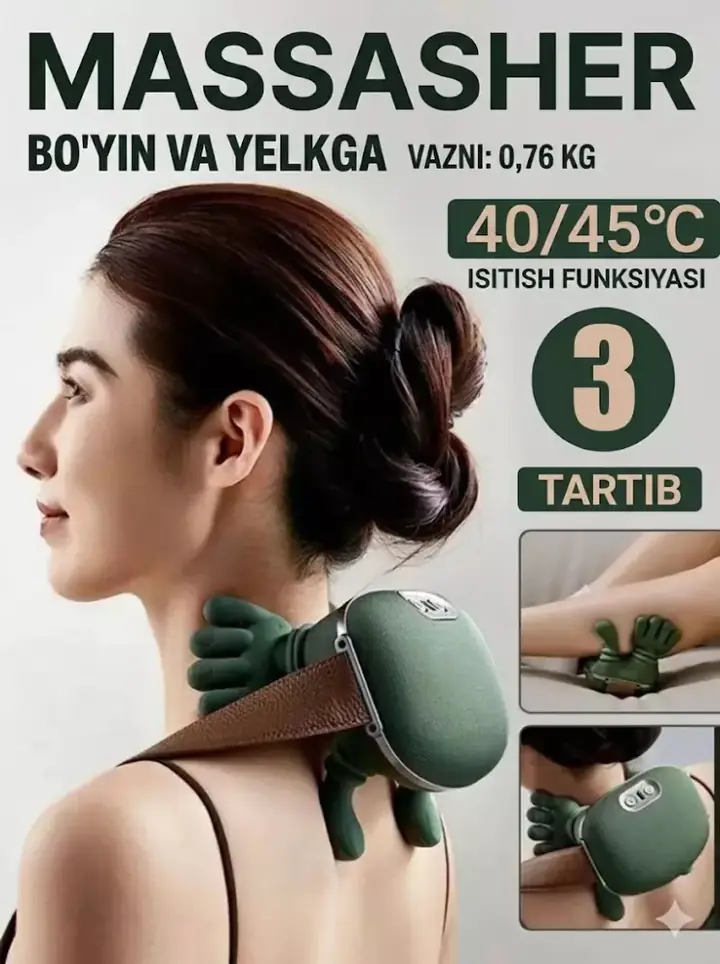 Elektr massajor 40–45°C isitish va sun’iy qo‘l texnologiyasi bilan — rasm 2
