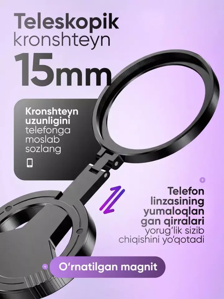 Linzaning teleskopik kronshteyni
