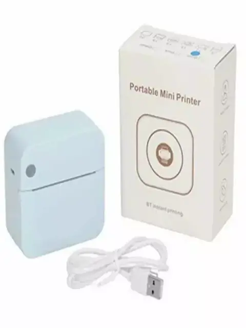Portativ Mini Printer Bluetooth orqali tezkor chop etish uchun