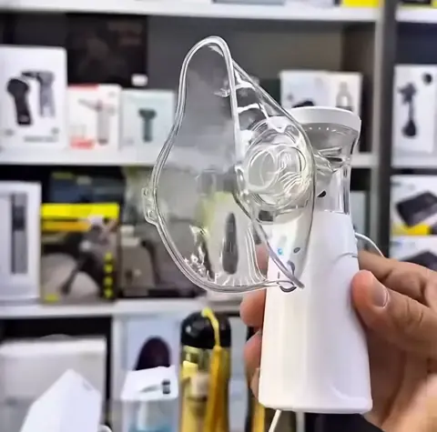 Portativ inhalyator: bolalar va kattalar maskasi, batareyada ishlaydi