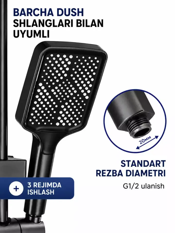 Dush to‘plamidagi qismlar