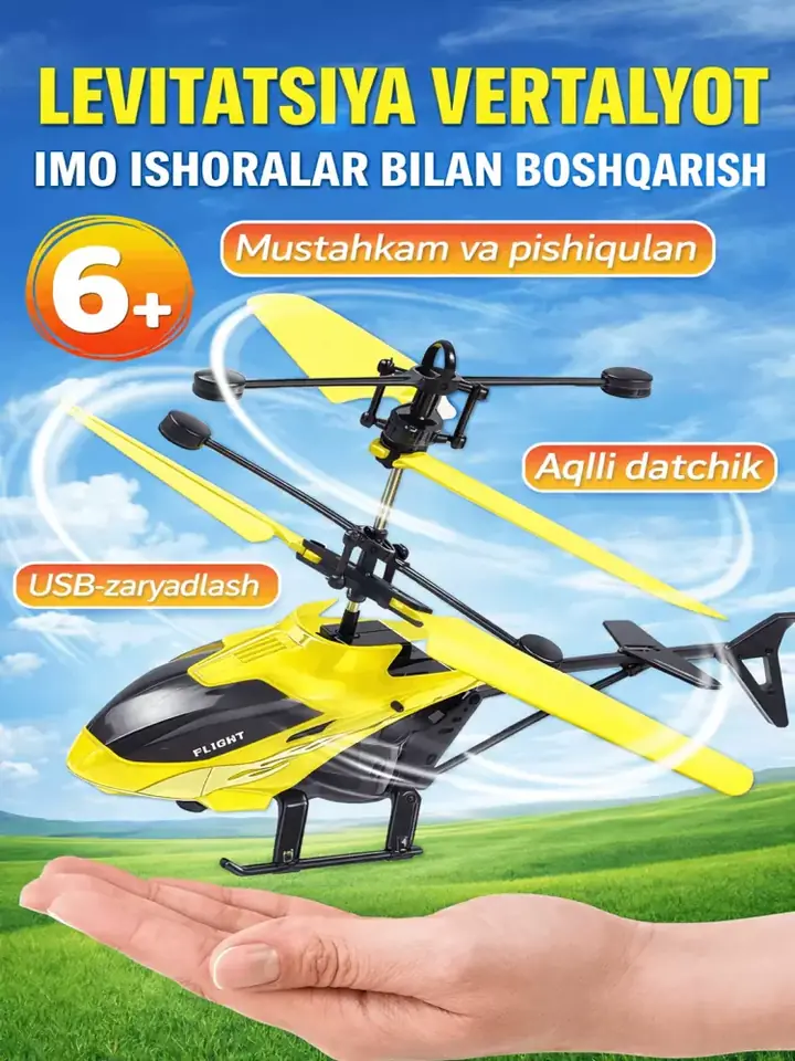 Yoritgichli aylanuvchi plastik spinner