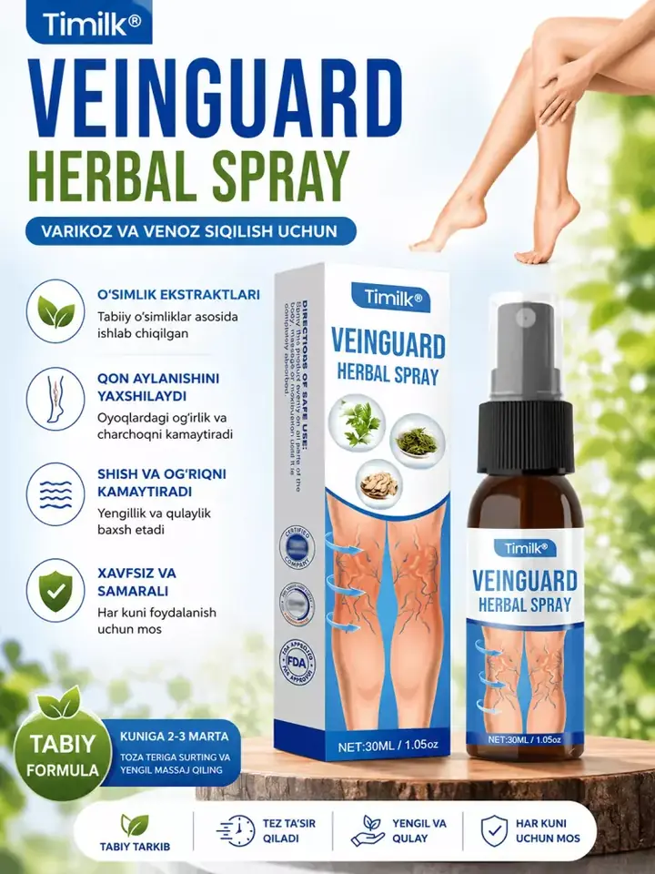 Kundalik parvarish uchun ixcham 30 ml sprey