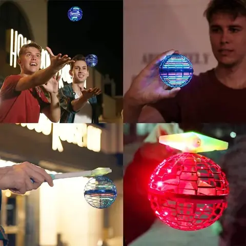 Uchuvchi ko‘ptok Fly-Spin — LED yorug‘lik va dvigatel