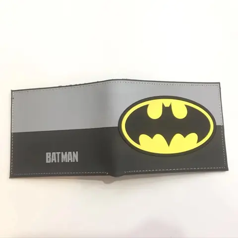 Batman logotipli erkaklar hamyoni, qora va sariq rangda