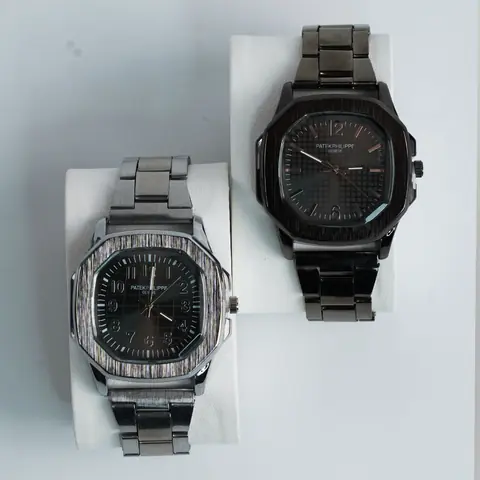 Patek Filip uslubidagi to‘rtburchak erkaklar soati, metall tasma