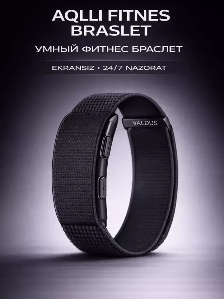 VALDUS VITRO fitnes treker ekrani va ECG ko‘rsatkichi