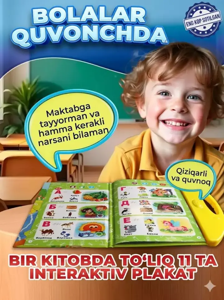 Bola sahifaga tegib, so‘zni tinglayapti