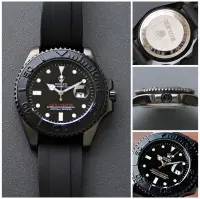 Qora rezina tasmali Rolex soat kopiyasi — rasm 2