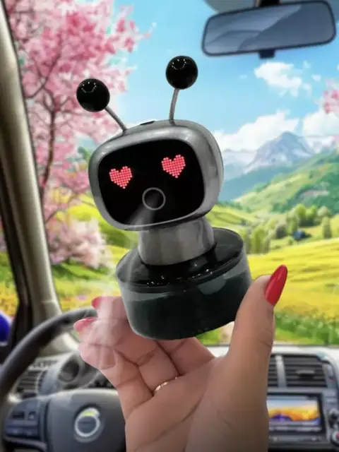 Avtomobil aromatizatori — robot shaklidagi, 4 rejimli, LED ko‘zli