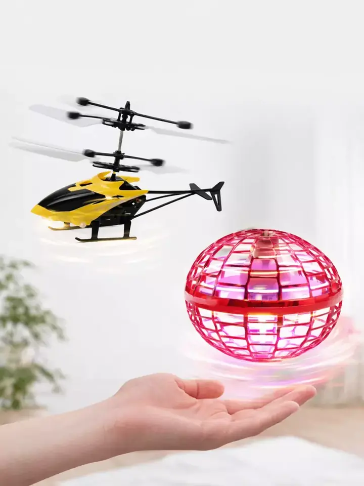 LED RGB chiroqlari yonib turgan uchar spinner